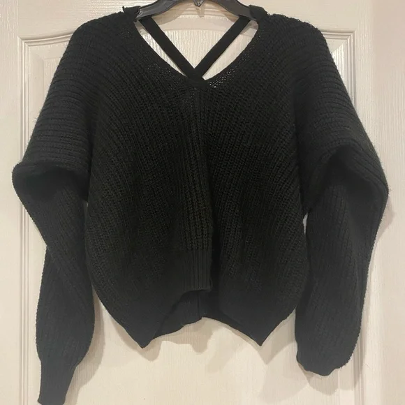 SHEIN Sweaters Womens Shein Black V Neck Sweater Size Small